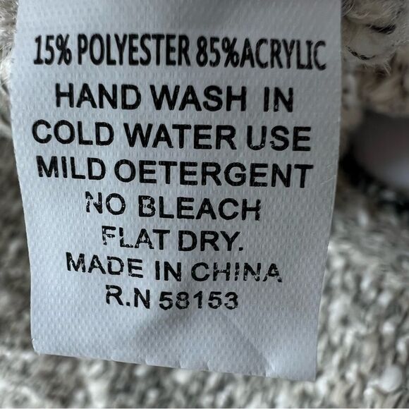 RAGA Boho Southwestern Hooded Cream Multi Color Duster Sweater Size M - Picture 7 of 11